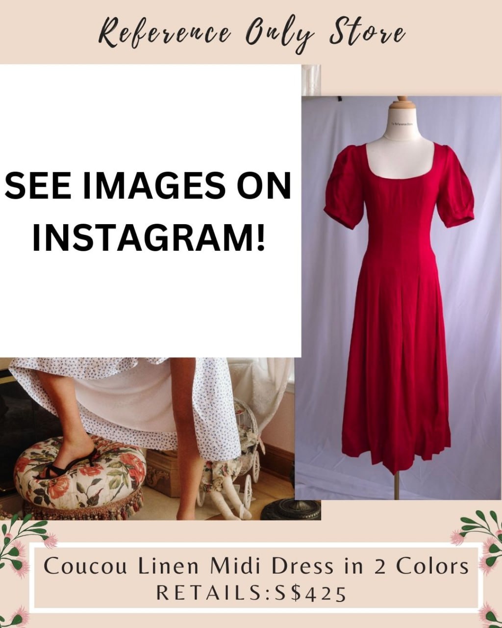 Ref Coucou linen midi dress