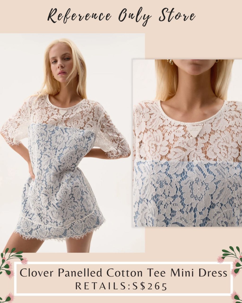 AJ Clover paneled cotton tee mini dress