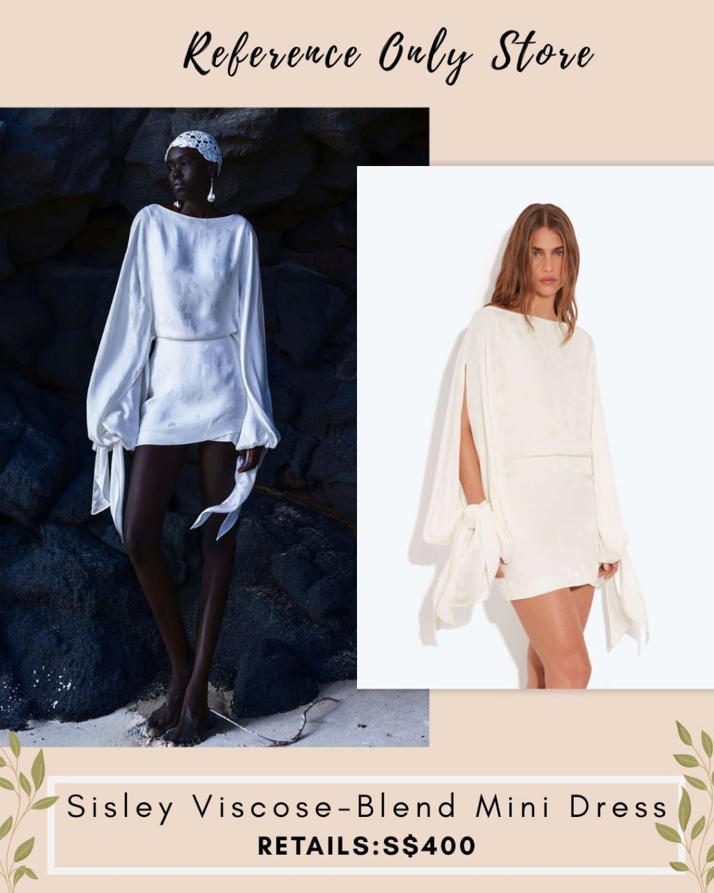 Readystock! RB Sisley viscose blend mini dress