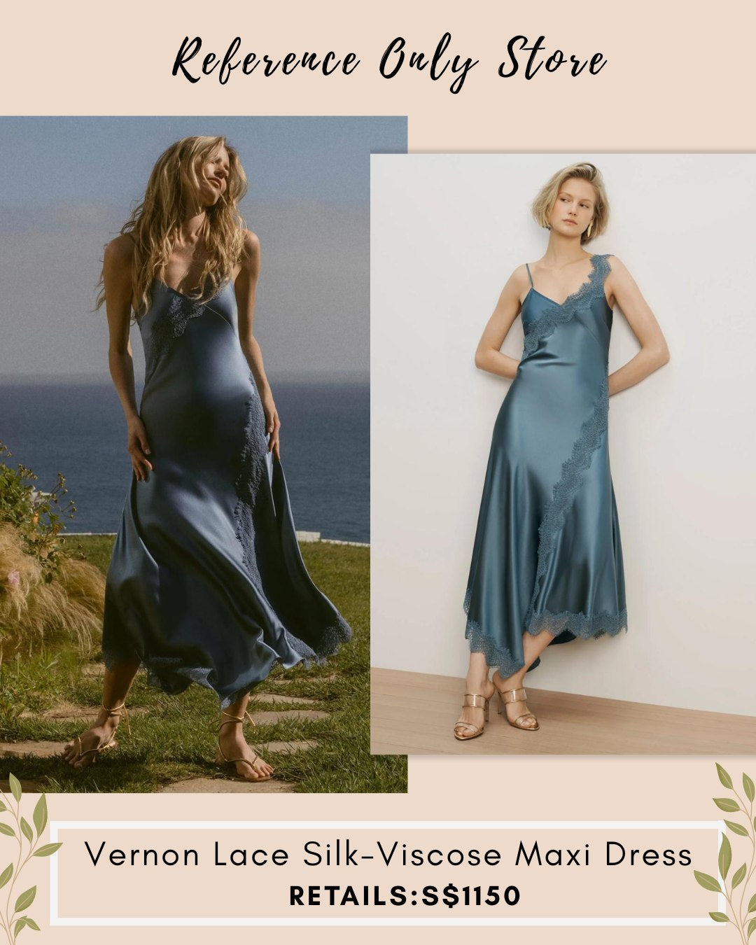VB Lace Silk Viscose midi dress