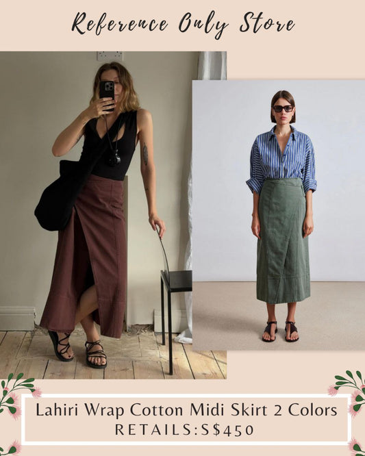 Aa Lahiri Wrap Midi Skirt in 2 colors