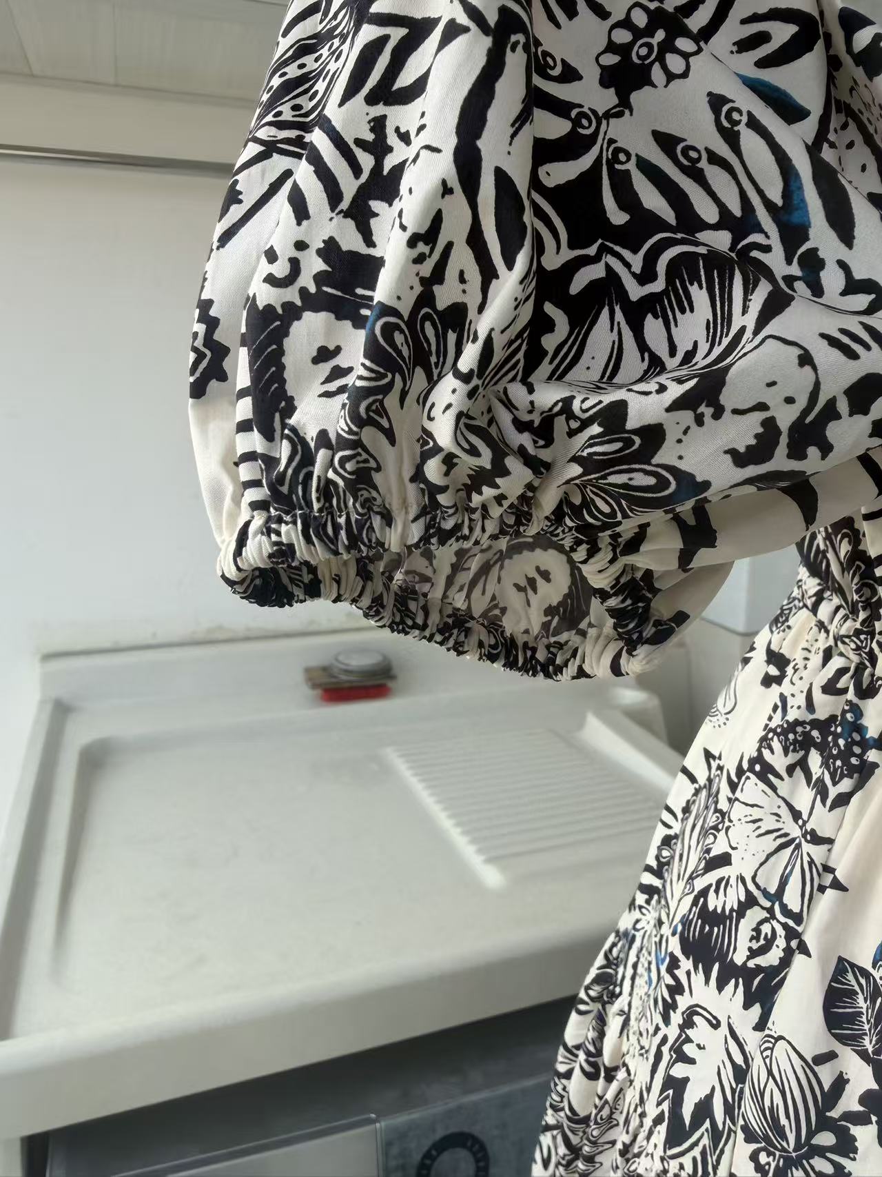 UJ Harriet cotton puff sleeve midi dress