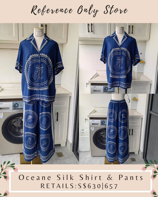 AM Oceane silk shirt & pants