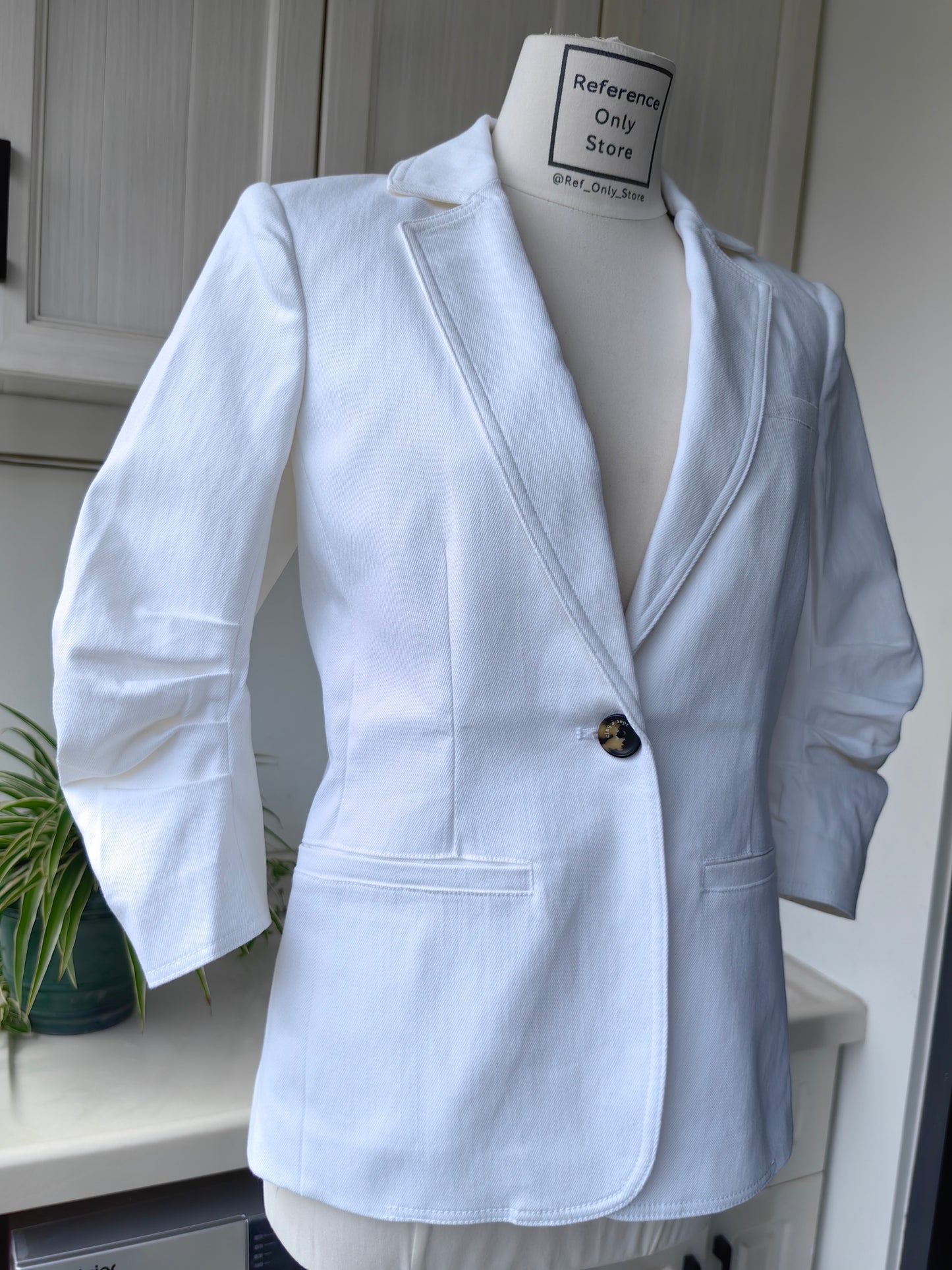 CAS Khloe Cotton Blend Blazer in white