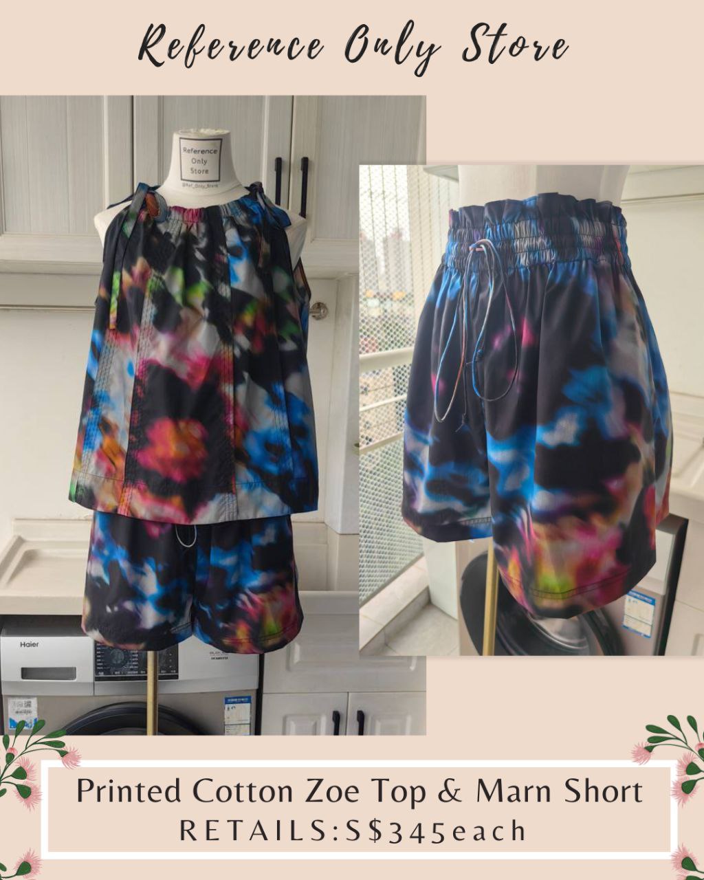 UJ Printed cotton Zoe top & Marn shorts