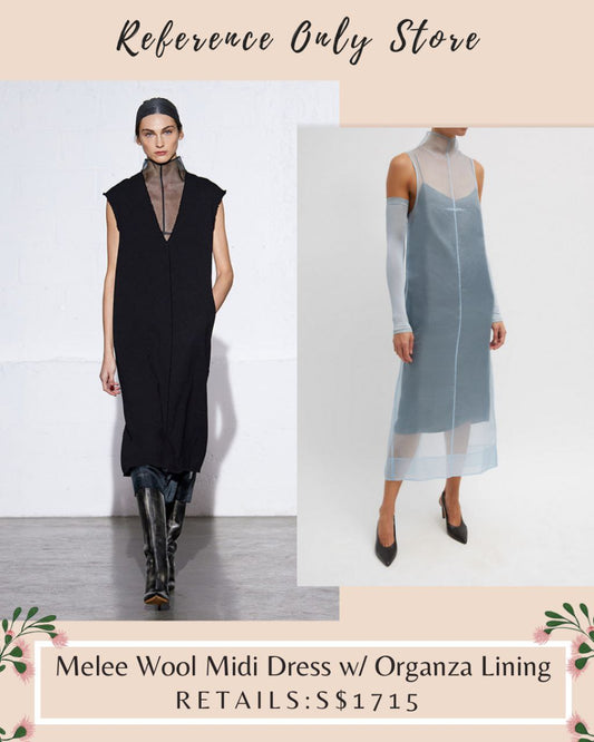 TB Melee Wool midi dress w organic silk lining set