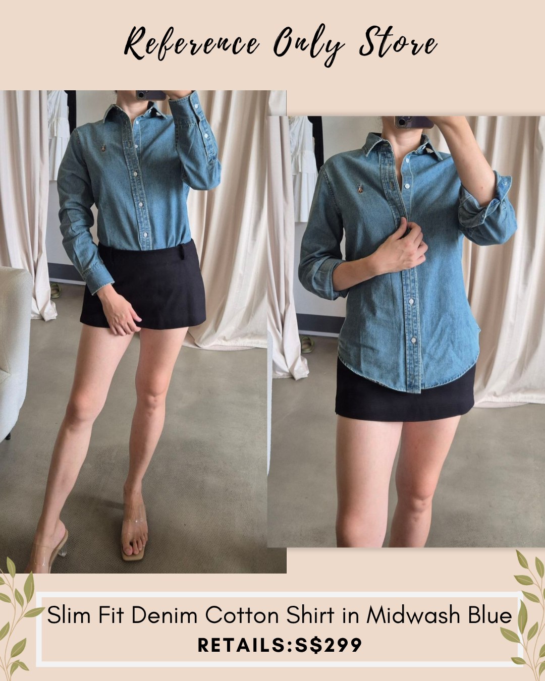 RL Slim fit denim shirt