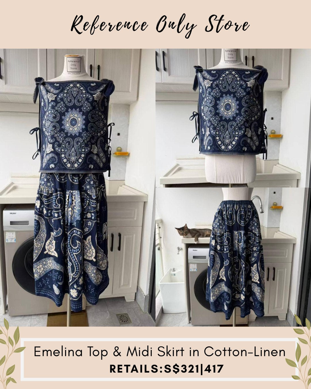 SE Emelina top and midi skirt