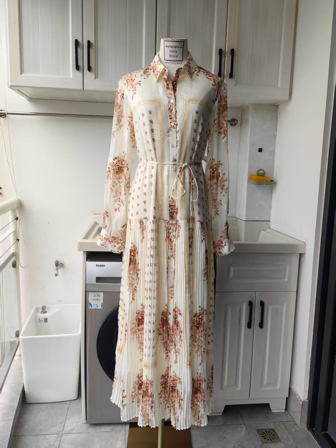 uj Emilie silk viscose blend midi shirt dress in 2 colors