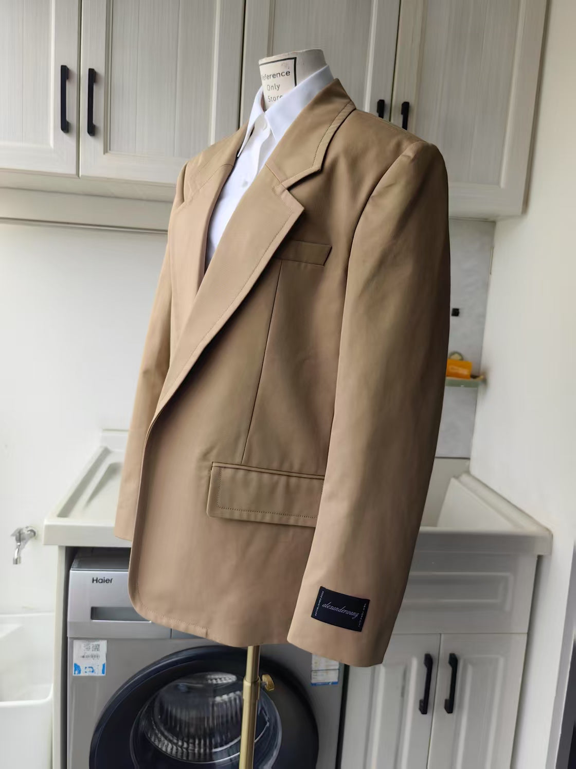 AW Pre styled layered cotton blend blazer
