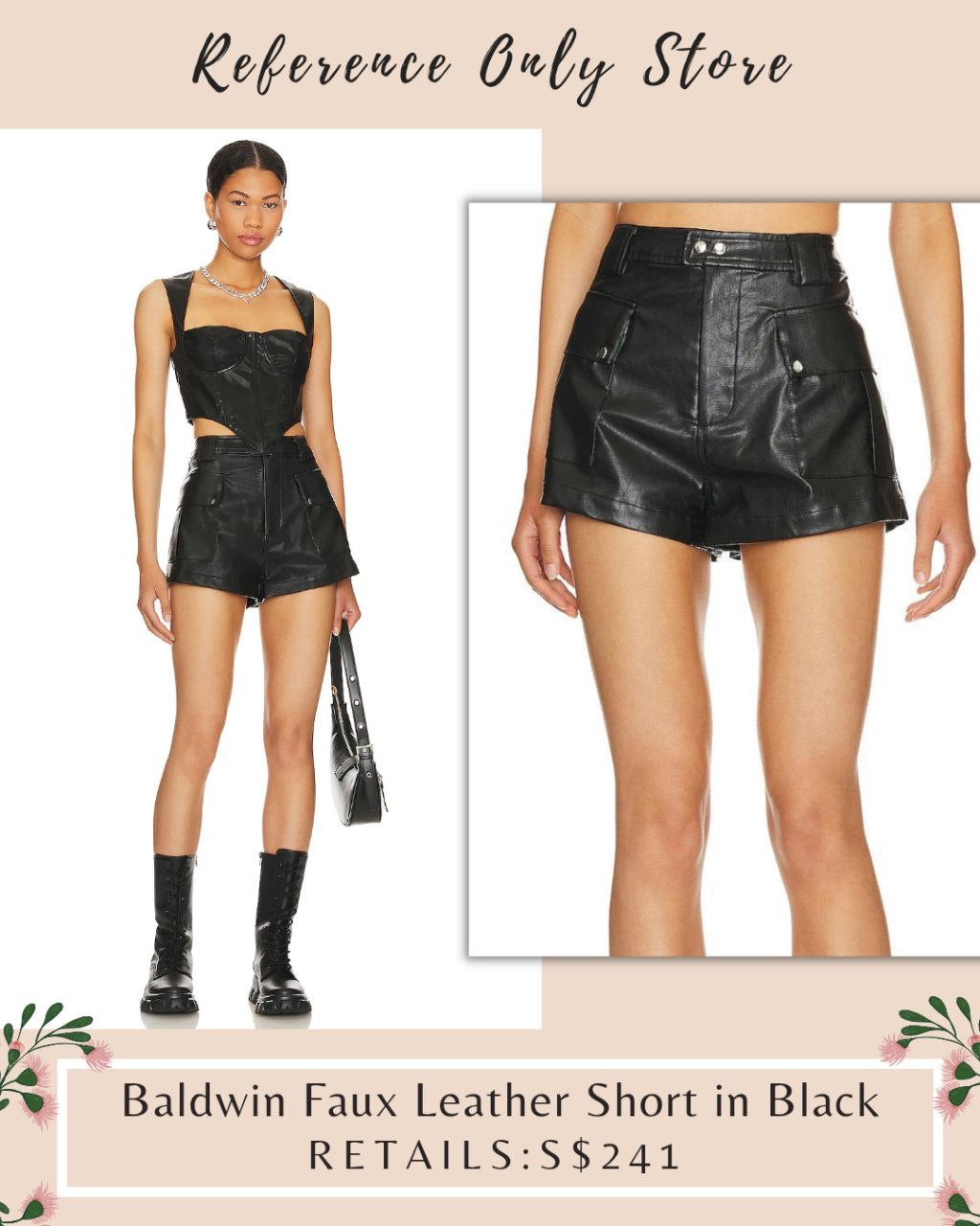 Back in! LF Baldwin Faux Leather Shorts