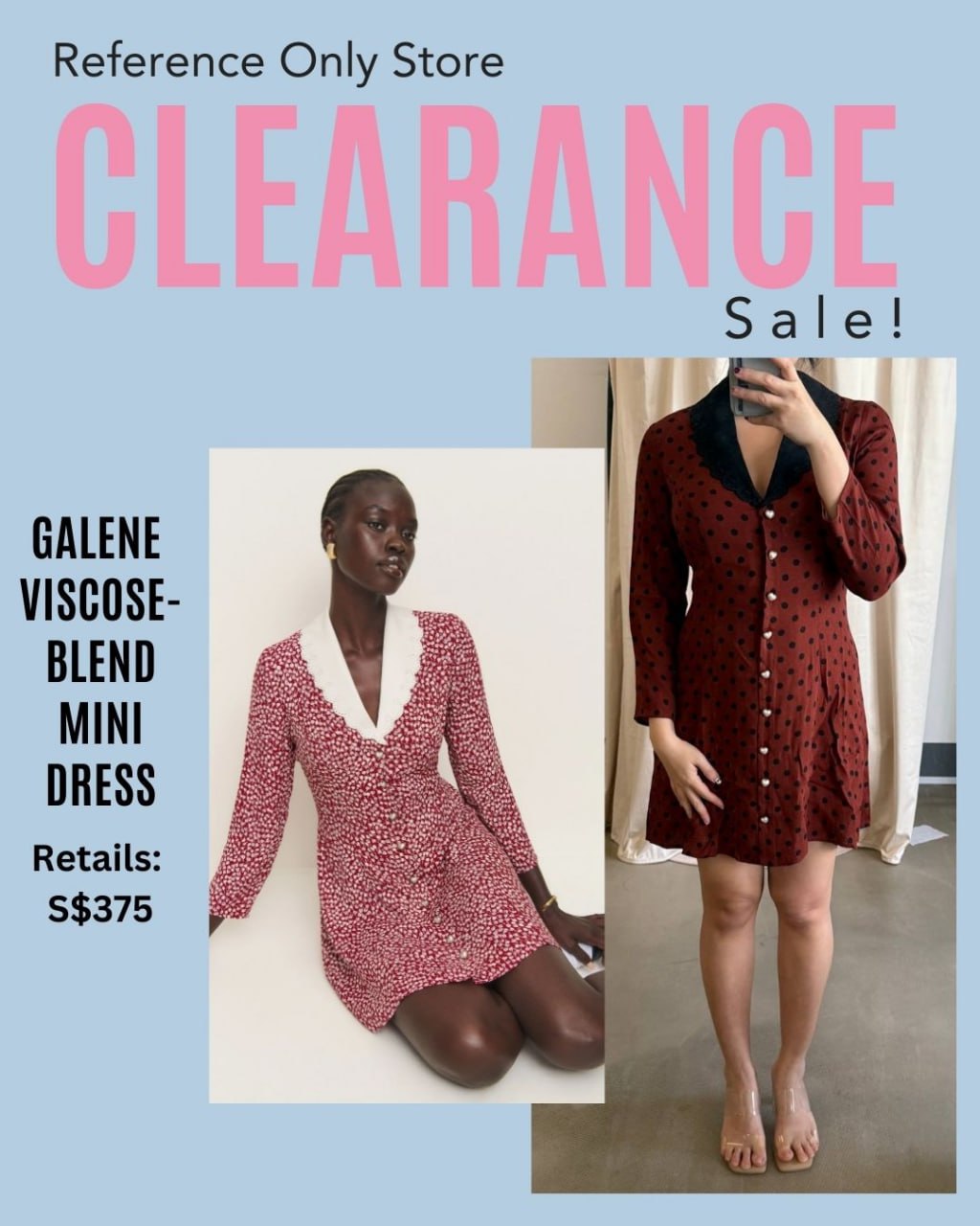 Clearance! Galene viscose blend mini dress