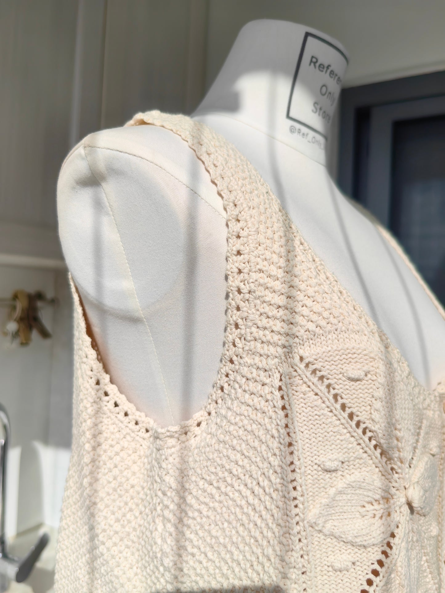 SZ Cotton Knit pattern vest Top