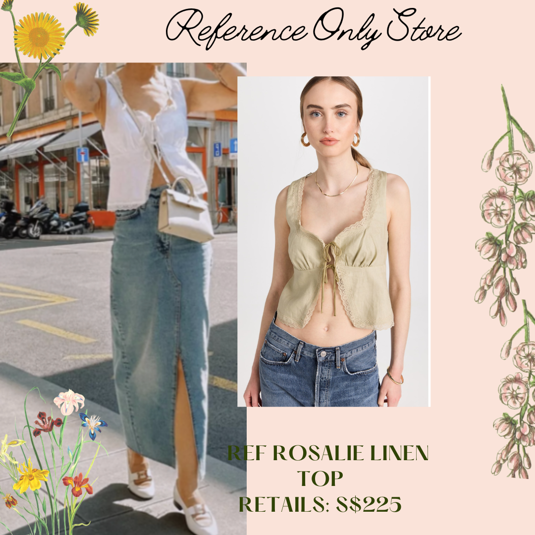 Readystock! Ref Rosalie Linen Top
