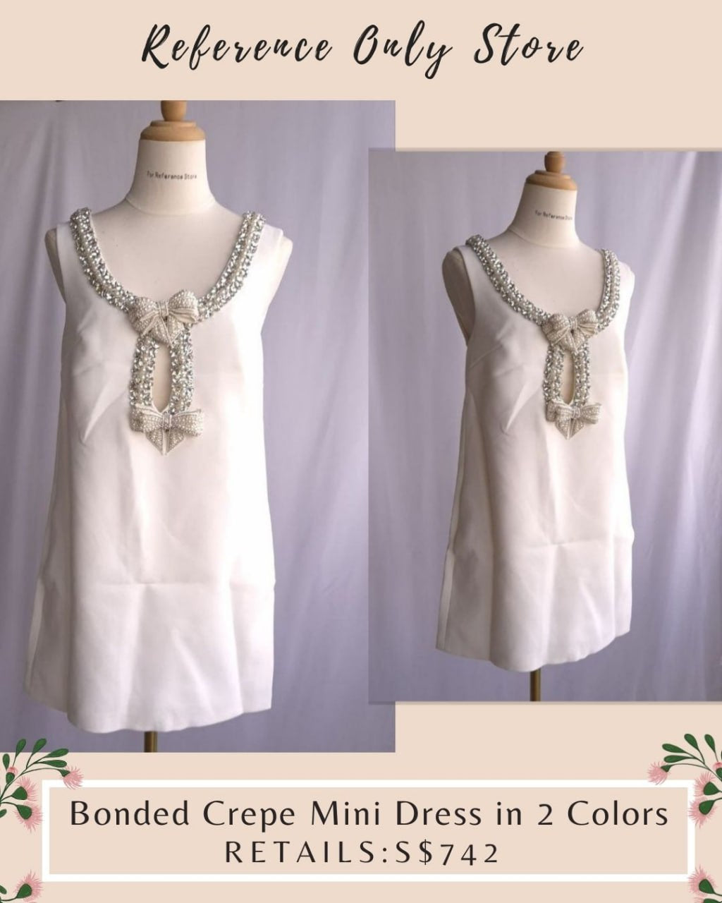 SP Bonded Crepe Mini dress in 2 colors