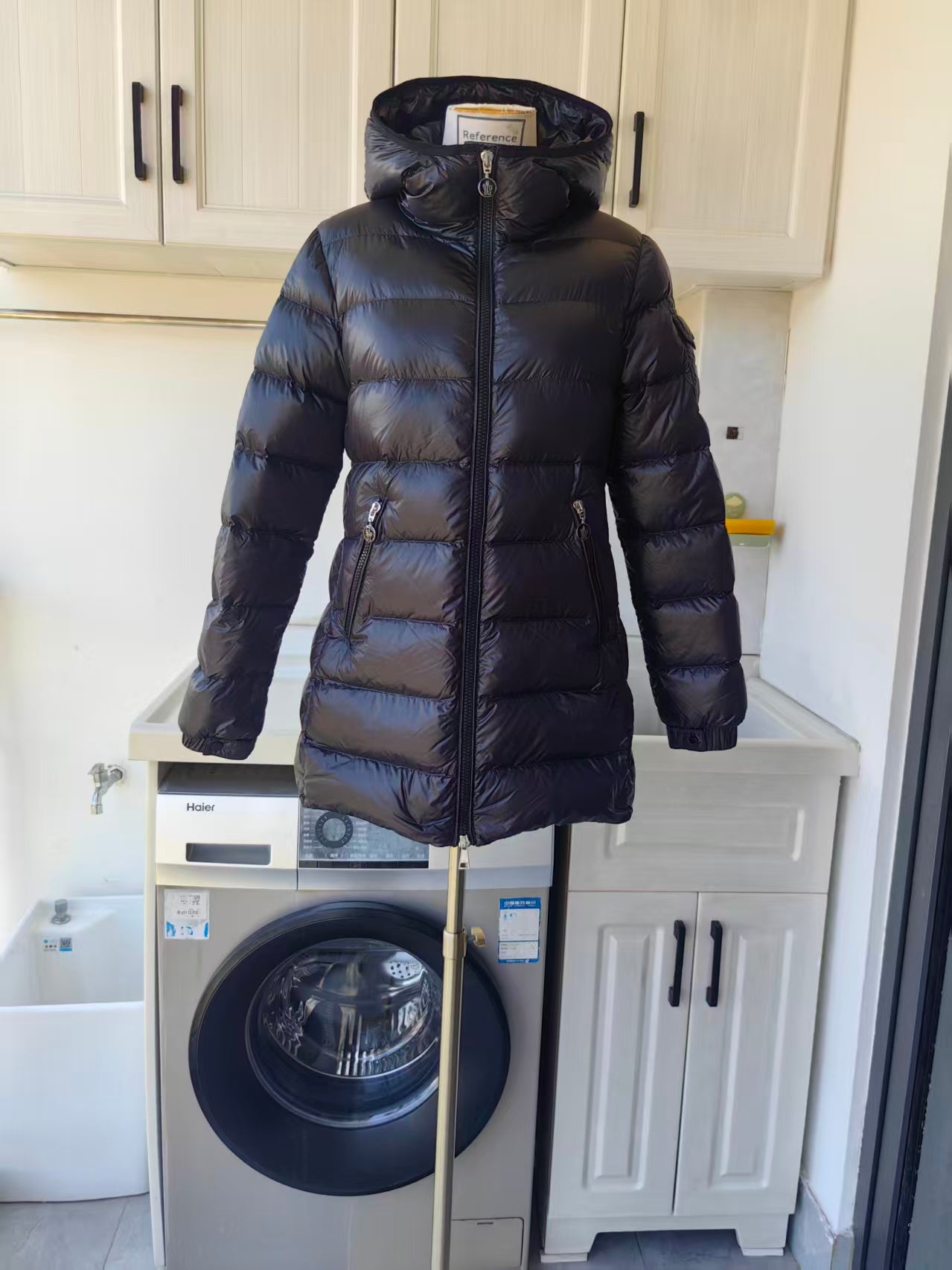 MC Glements Hooded Mid length down jacket