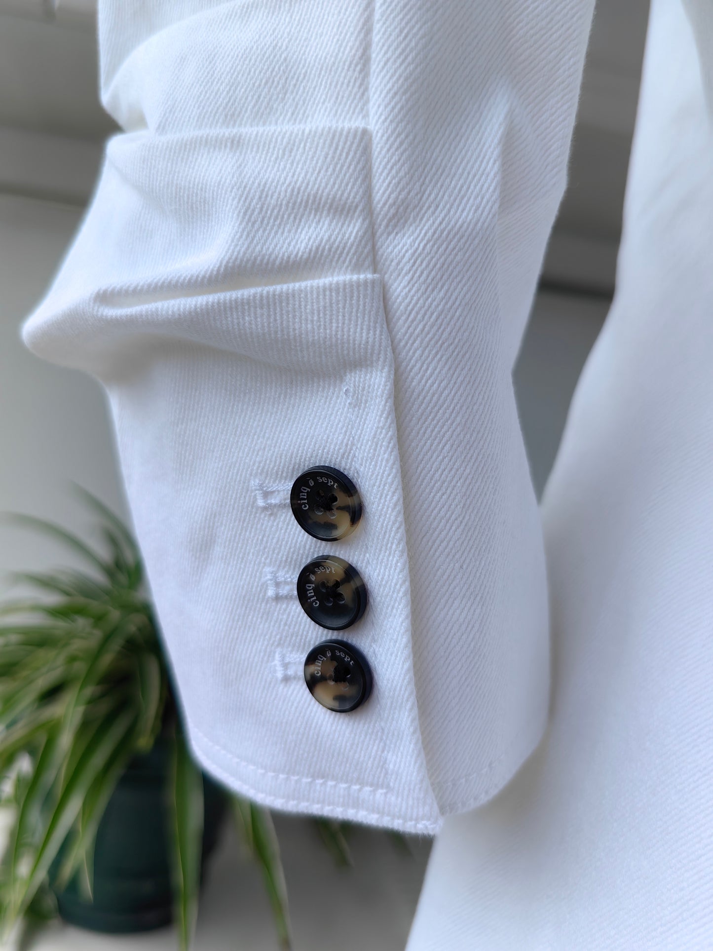 CAS Khloe Cotton Blend Blazer in white