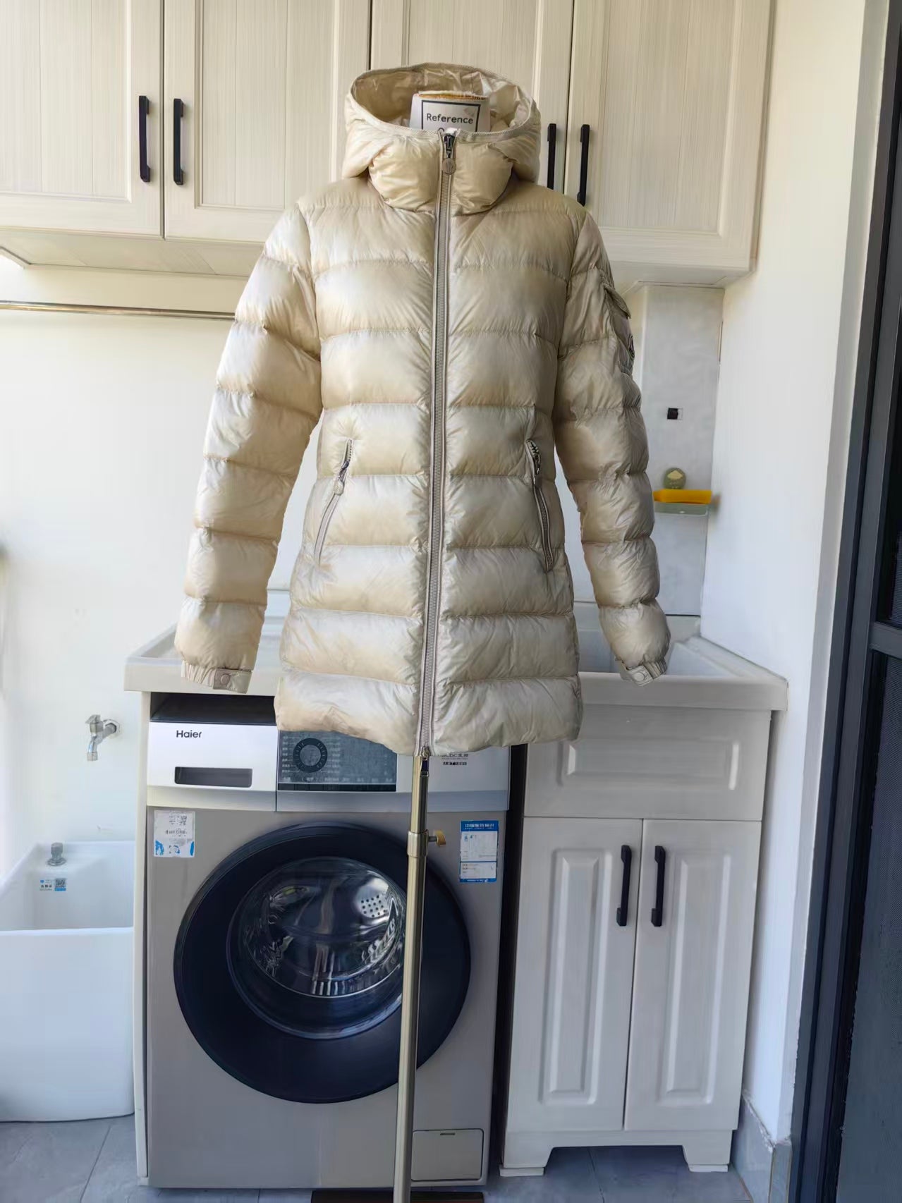 MC Glements Hooded Mid length down jacket