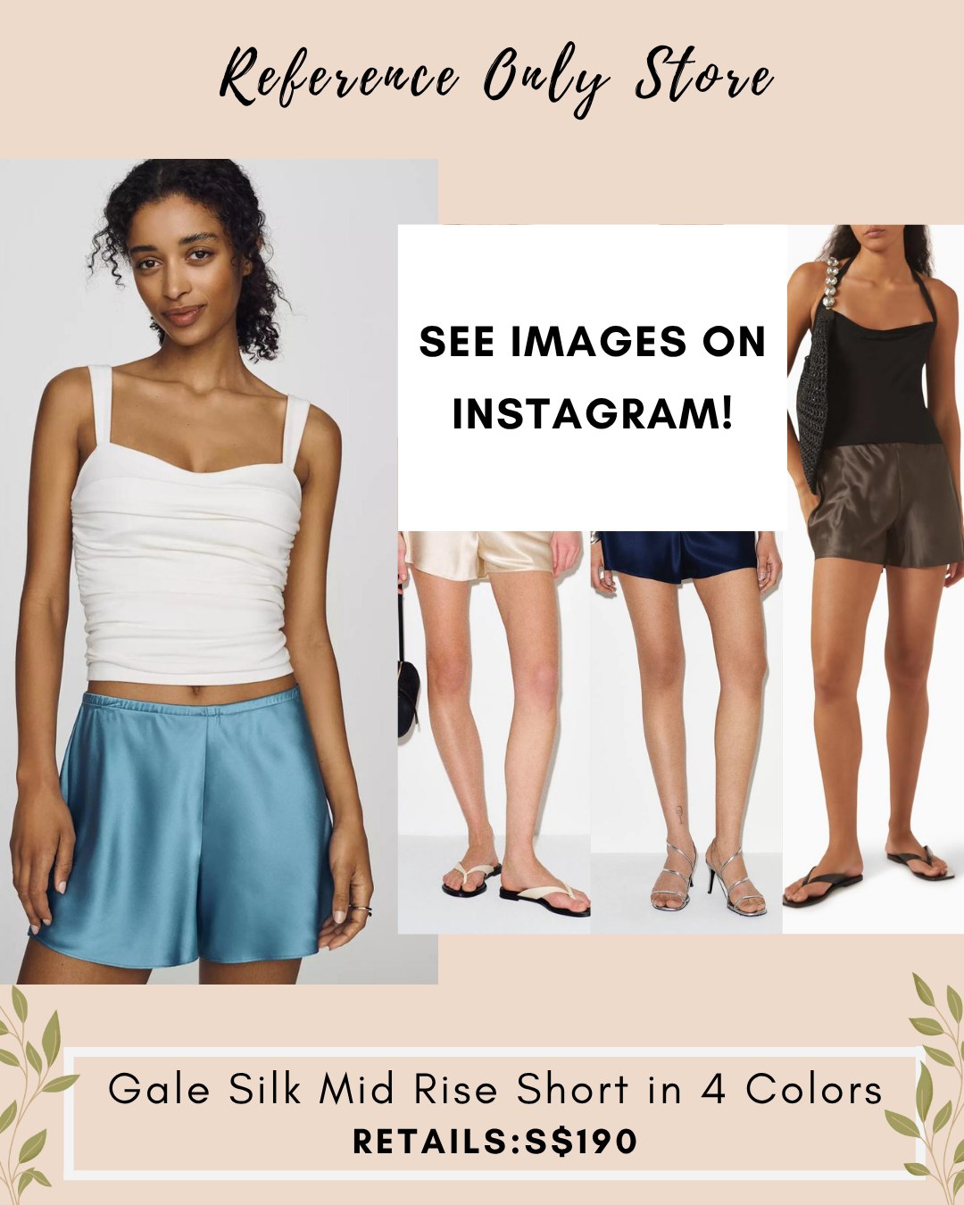 Ref Gale silk mid rise shorts