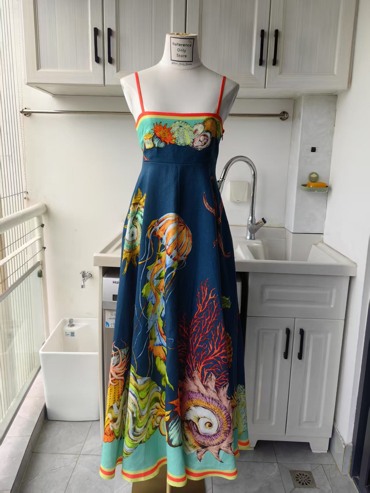 AM dorian summer linen midi dress
