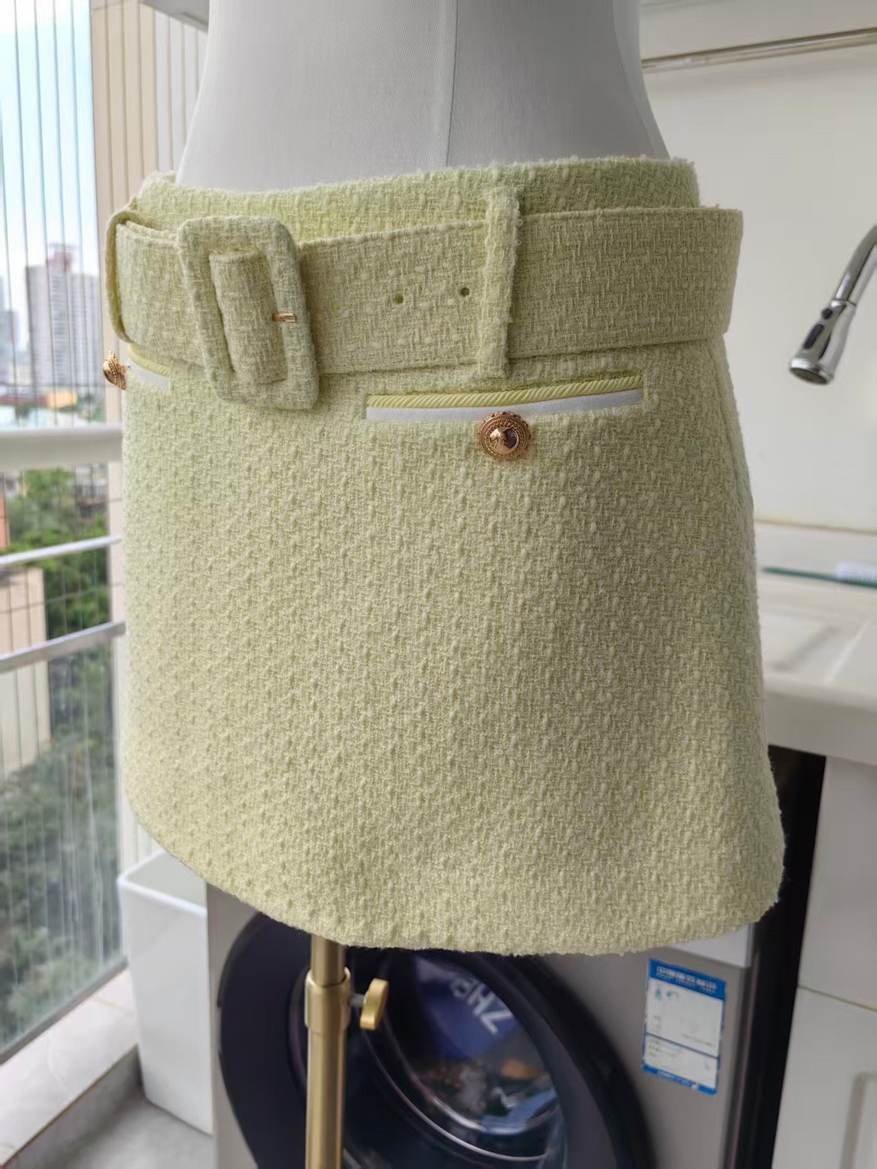 SP Boucle Collar Jacket and Skirt