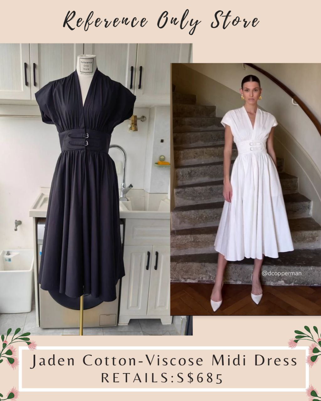ALX Jaden cotton - viscose midi dress