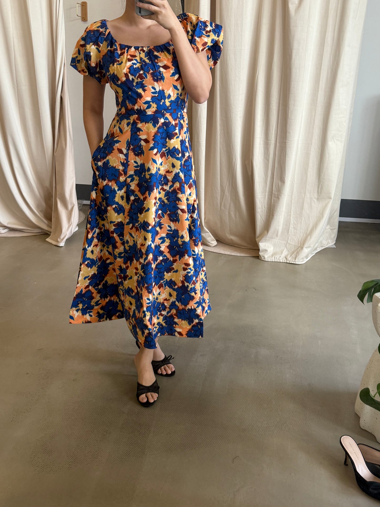 Uj Imara Cotton short sleeve midi dress