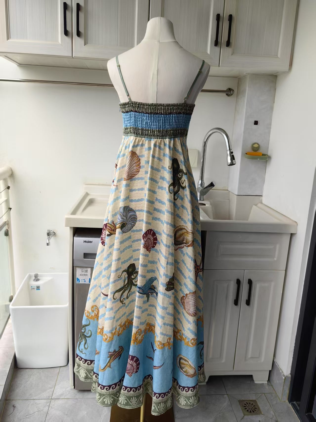 AM Bath House Linen Midi Sun Dress