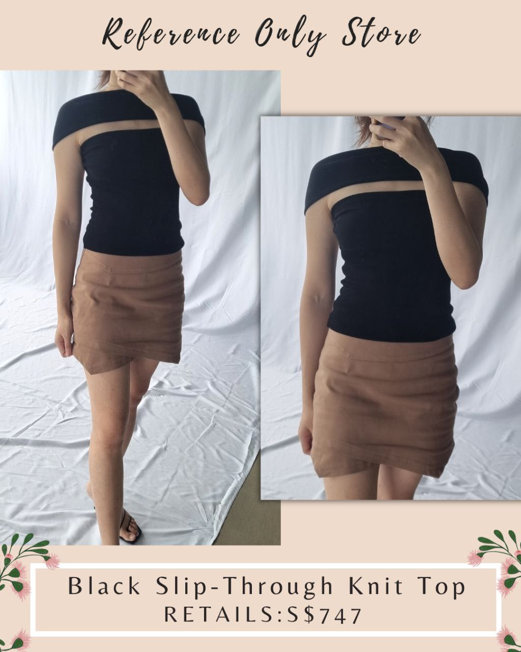 Tot Slip Through Knit Top in Black