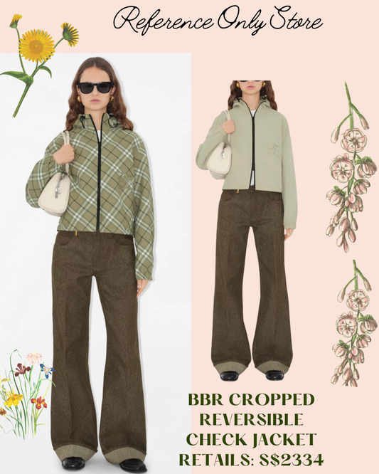 Bbr Cropped reversible check jacket