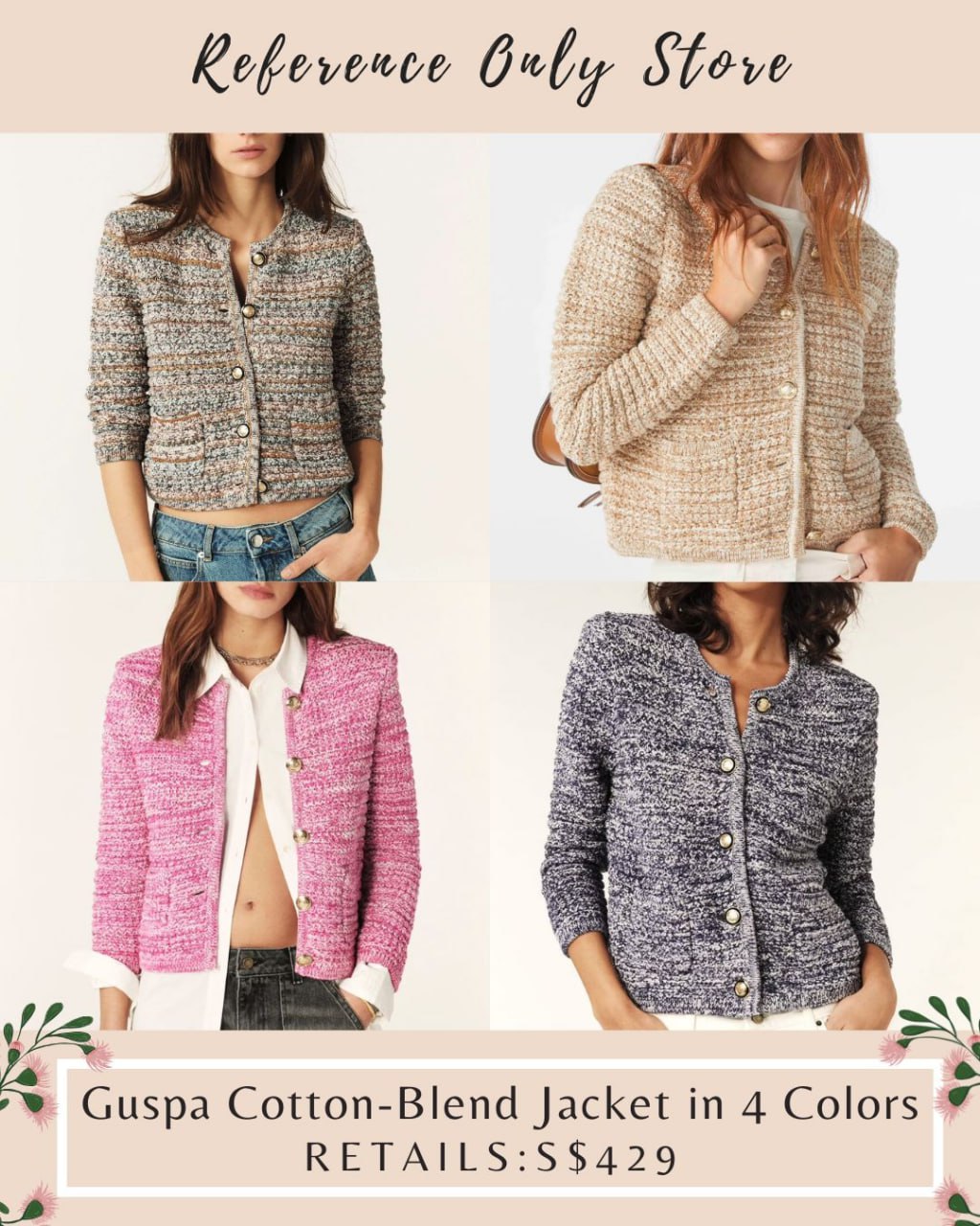 New season! BSH Guspa cotton blend jacket in 4 colors