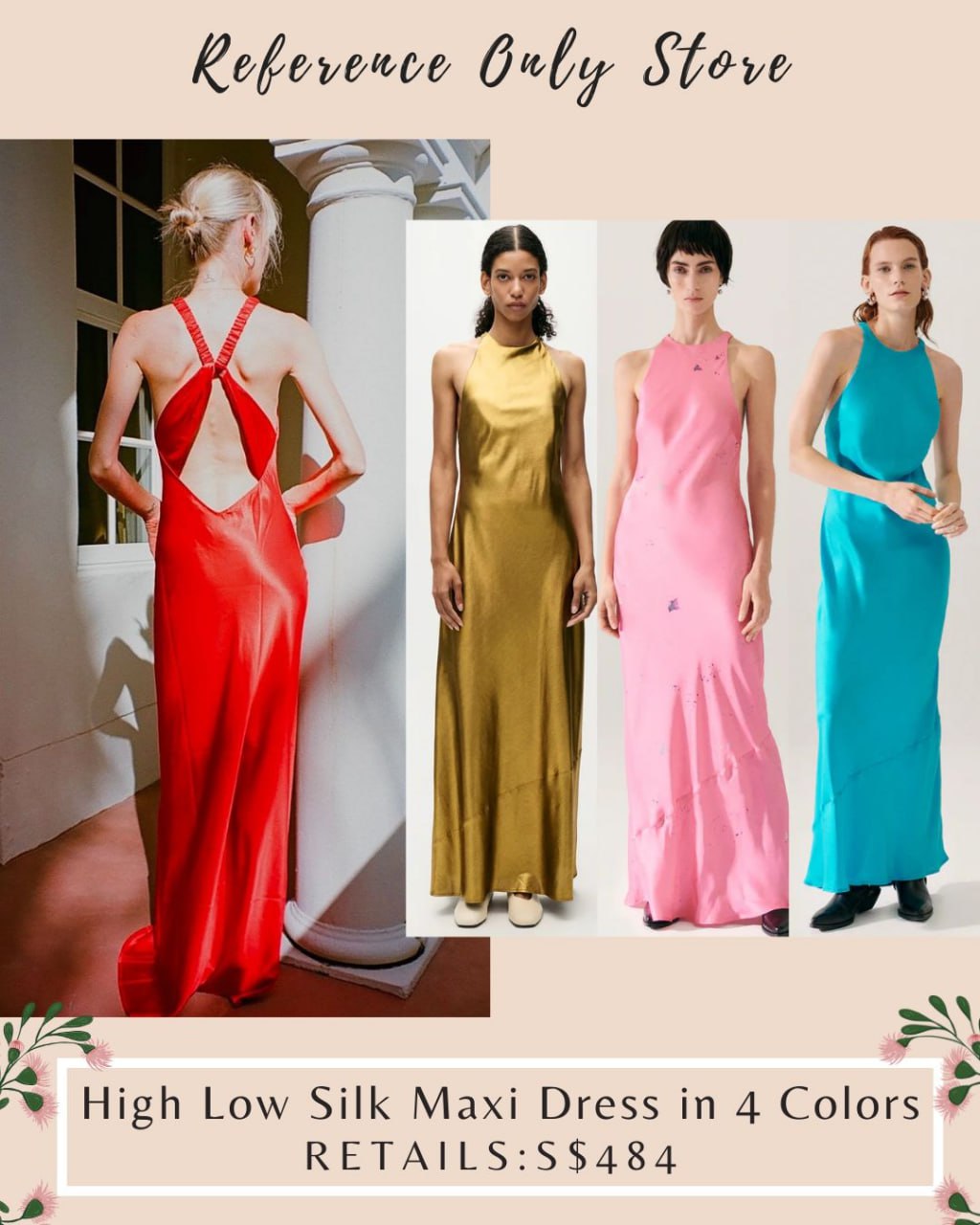 Sl High low silk dress