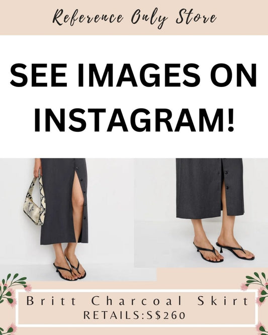 Ref Britt charcoal midi skirt