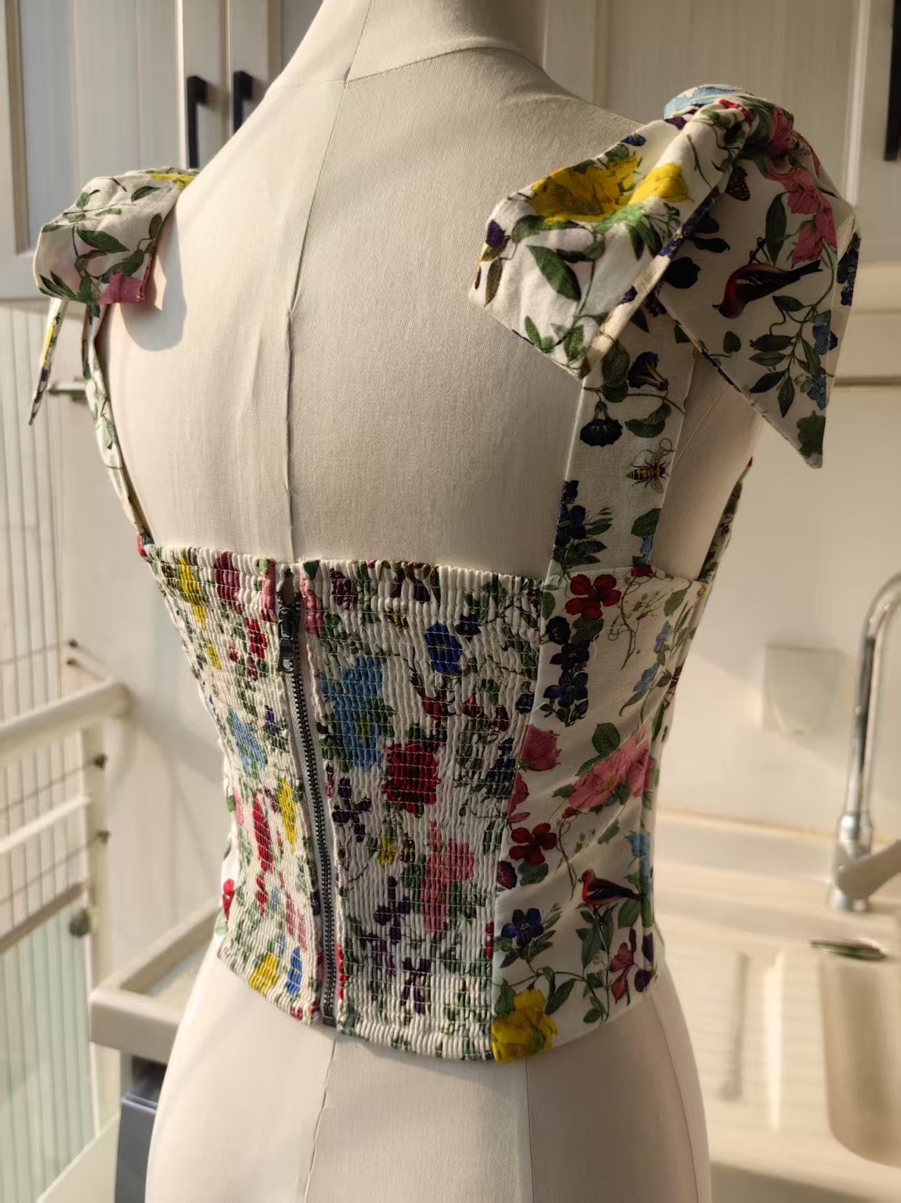 AO Clara Bow accented linen cotton top