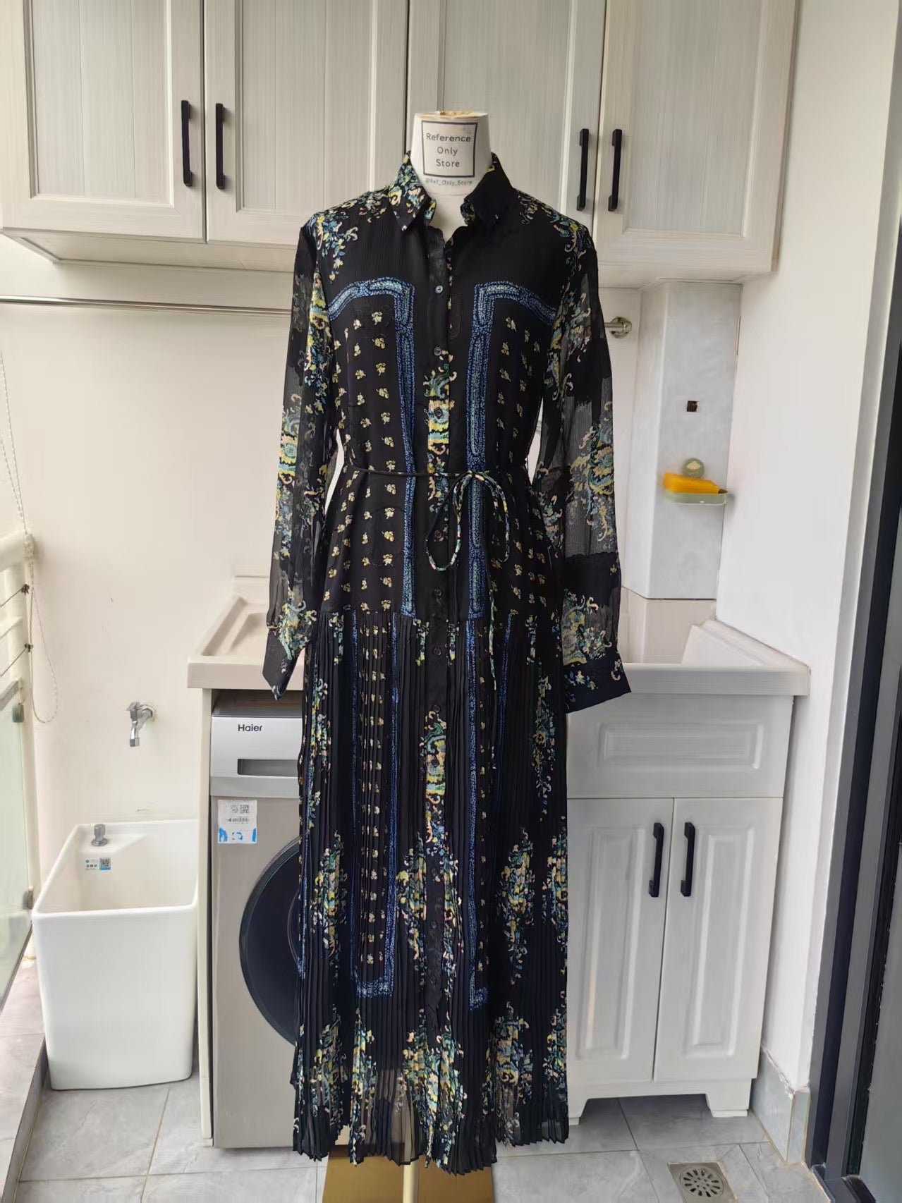 uj Emilie silk viscose blend midi shirt dress in 2 colors