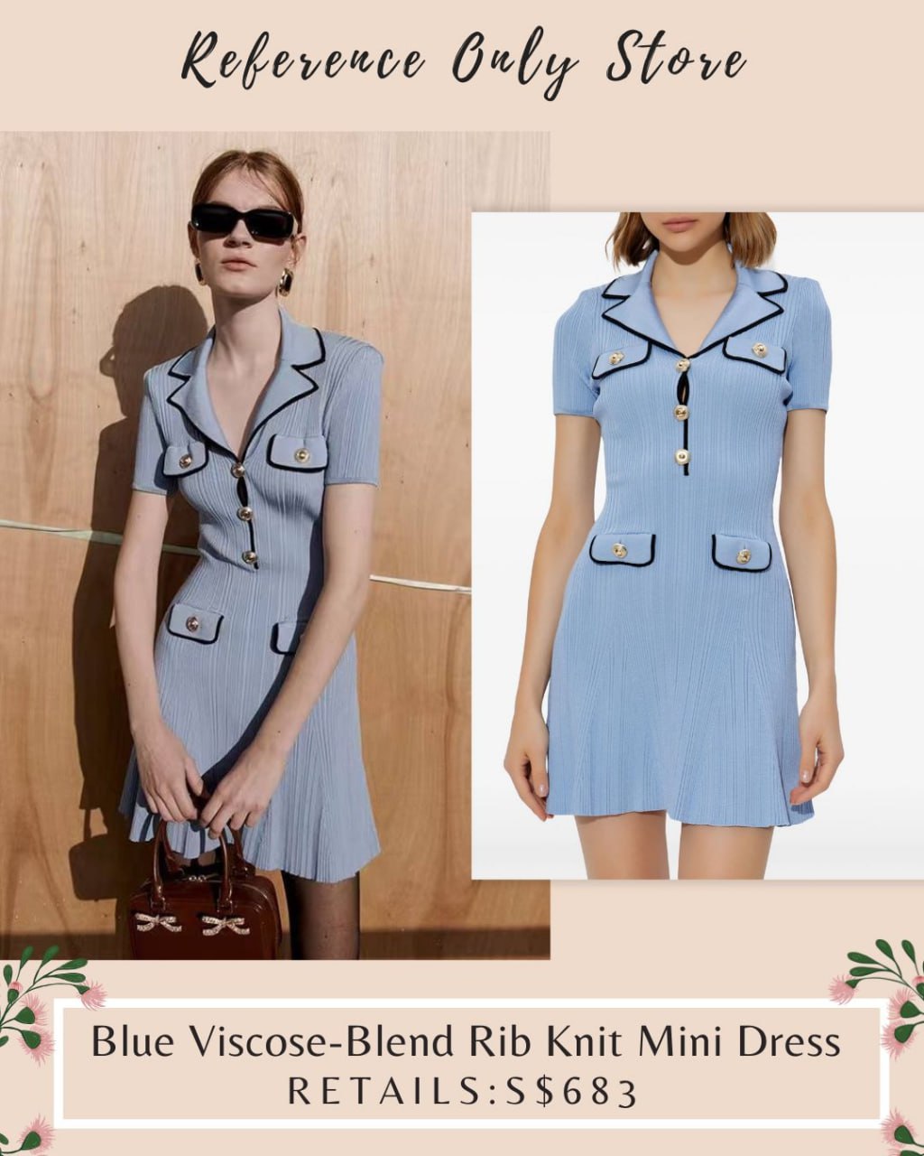 SP viscose blend rib knit mini dress