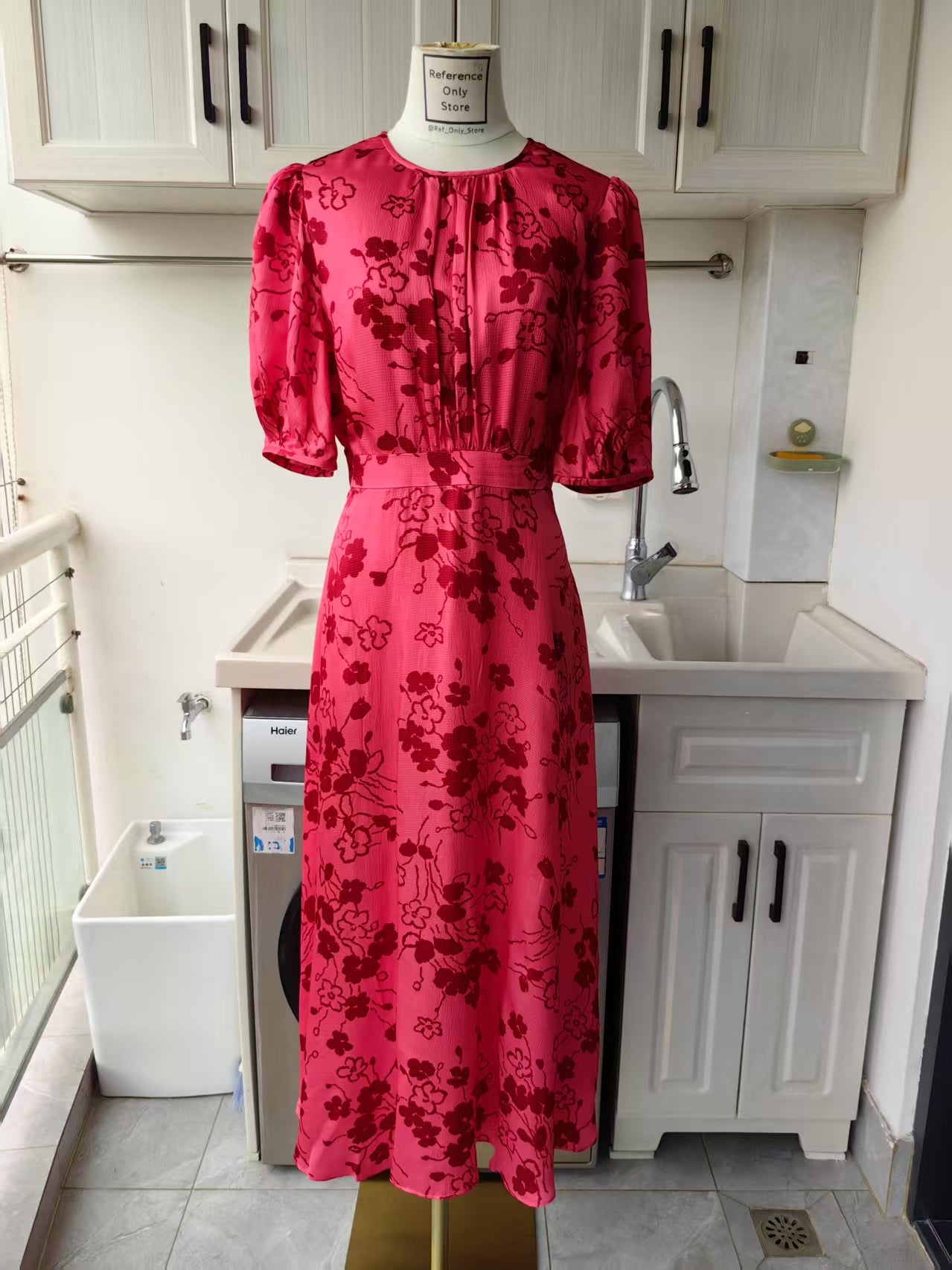LKB Jem Wildflower tea viscose midi dress