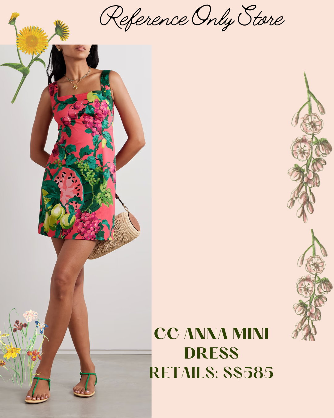 Cc Anna Mini Fruit print mini dress