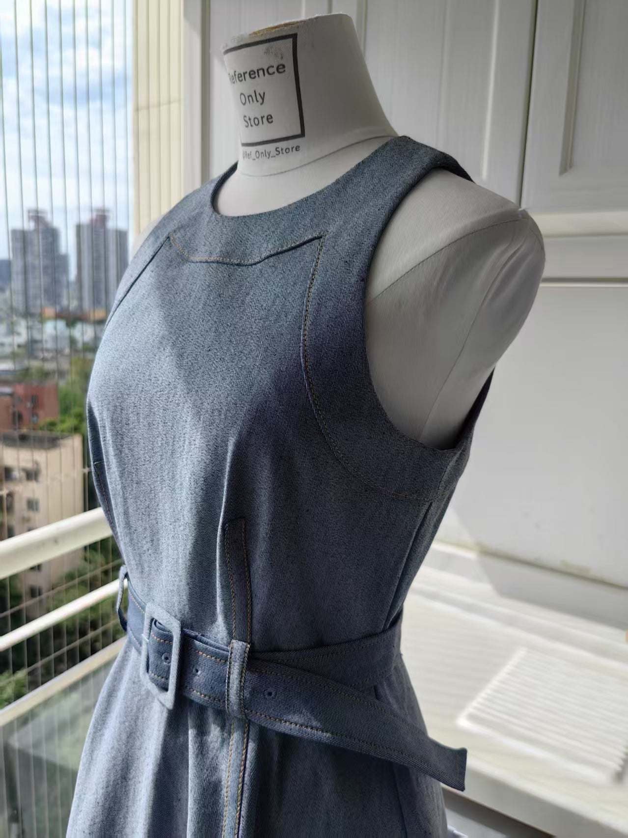 New colors! CAS Zelda denim cotton blend midi dress