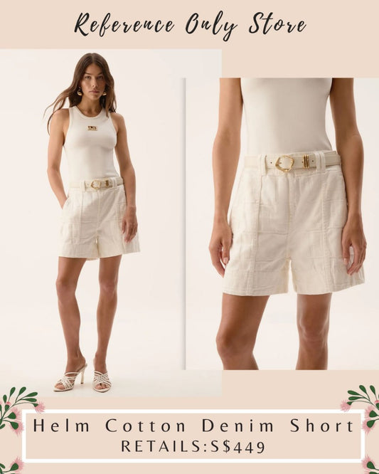 AJ Helm cotton denim shorts
