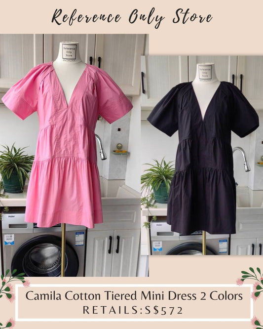 Alc camila cotton tiered mini dress