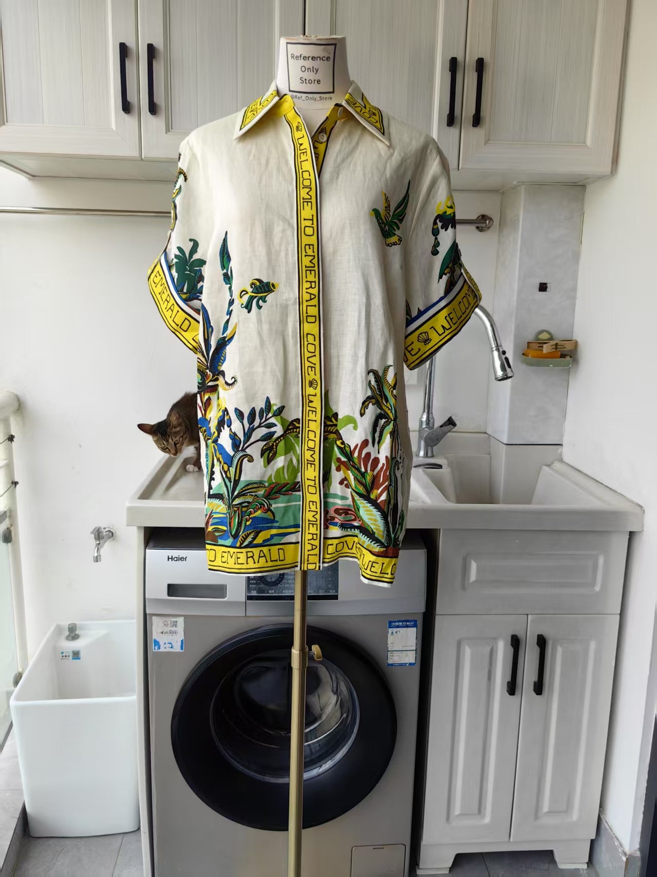 AM Day dream linen shirt and mini sarong skirt