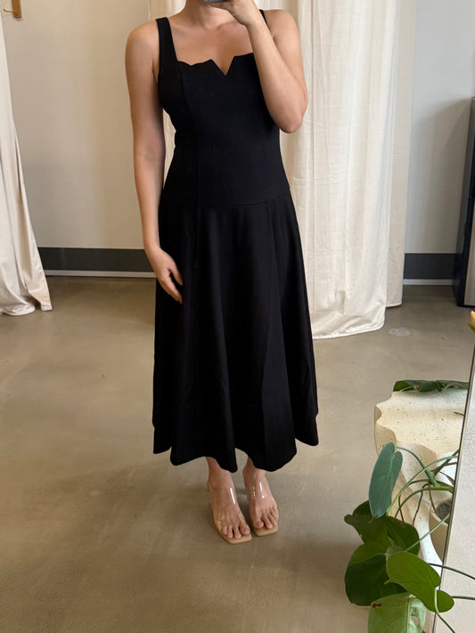 Ref Kaylor Midi Black Knit Dress