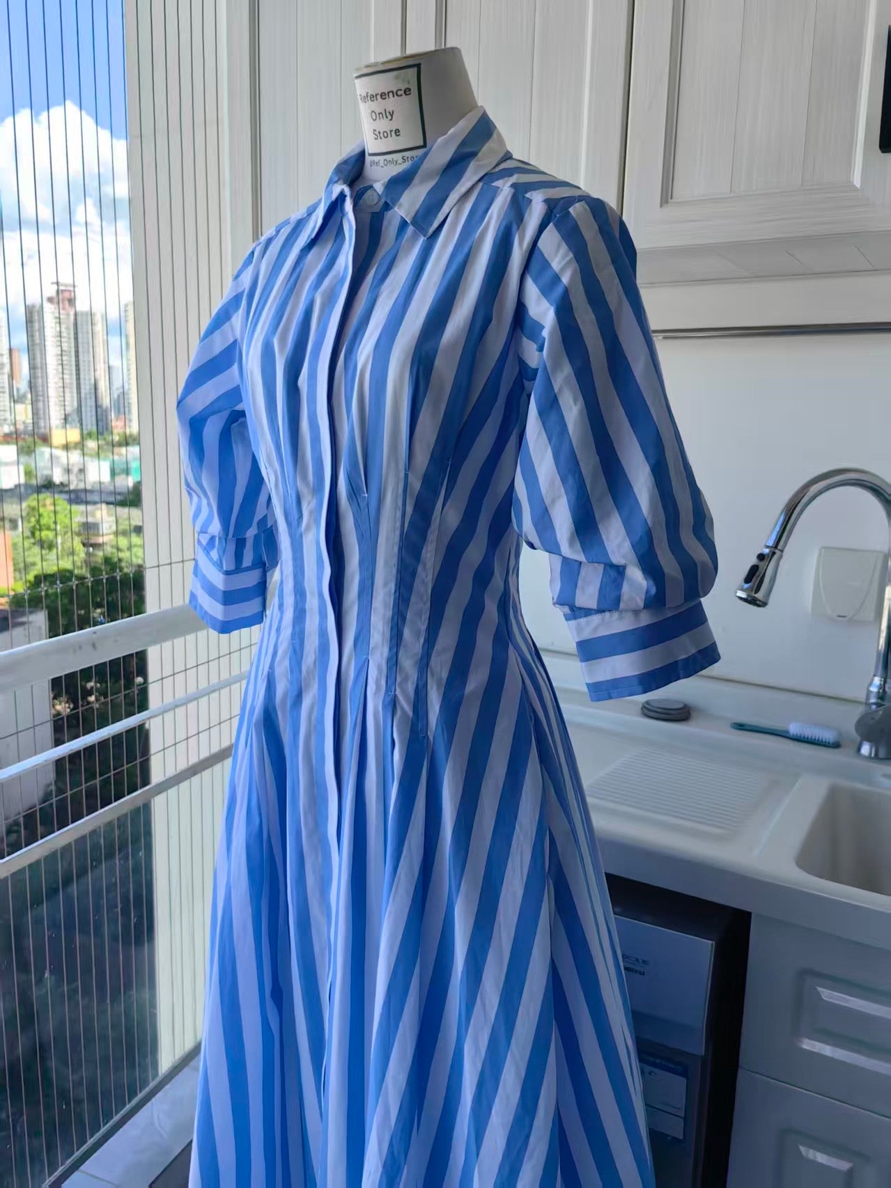 sk Jazz midi cotton shirt dress