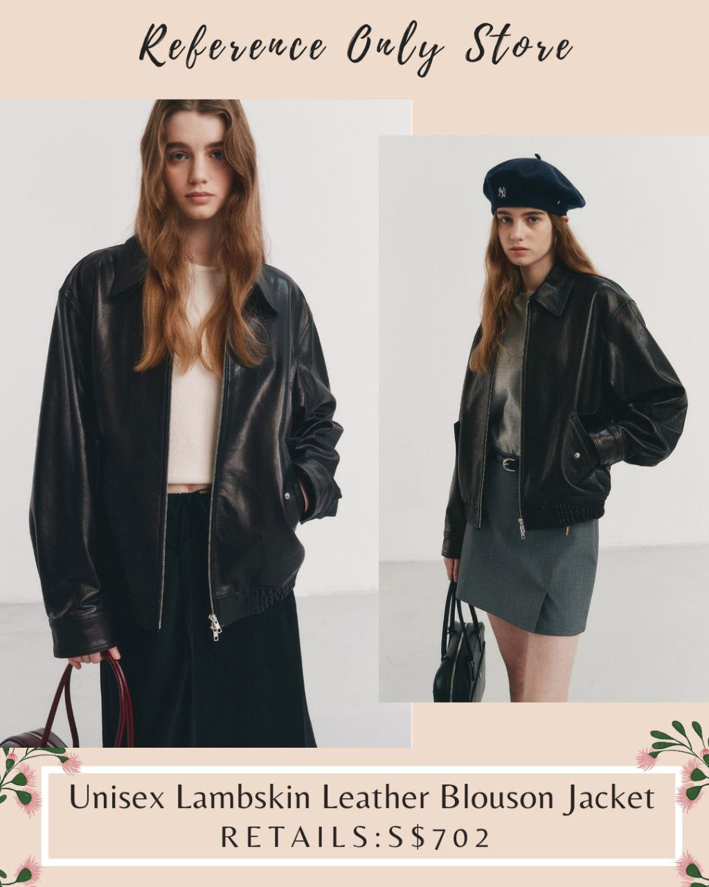 DST Unisex Lambskin leather blouson Jacket
