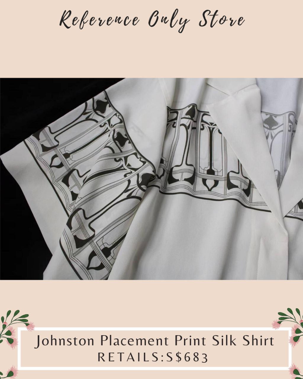 CM Johnston Placement Print Silk Shirt