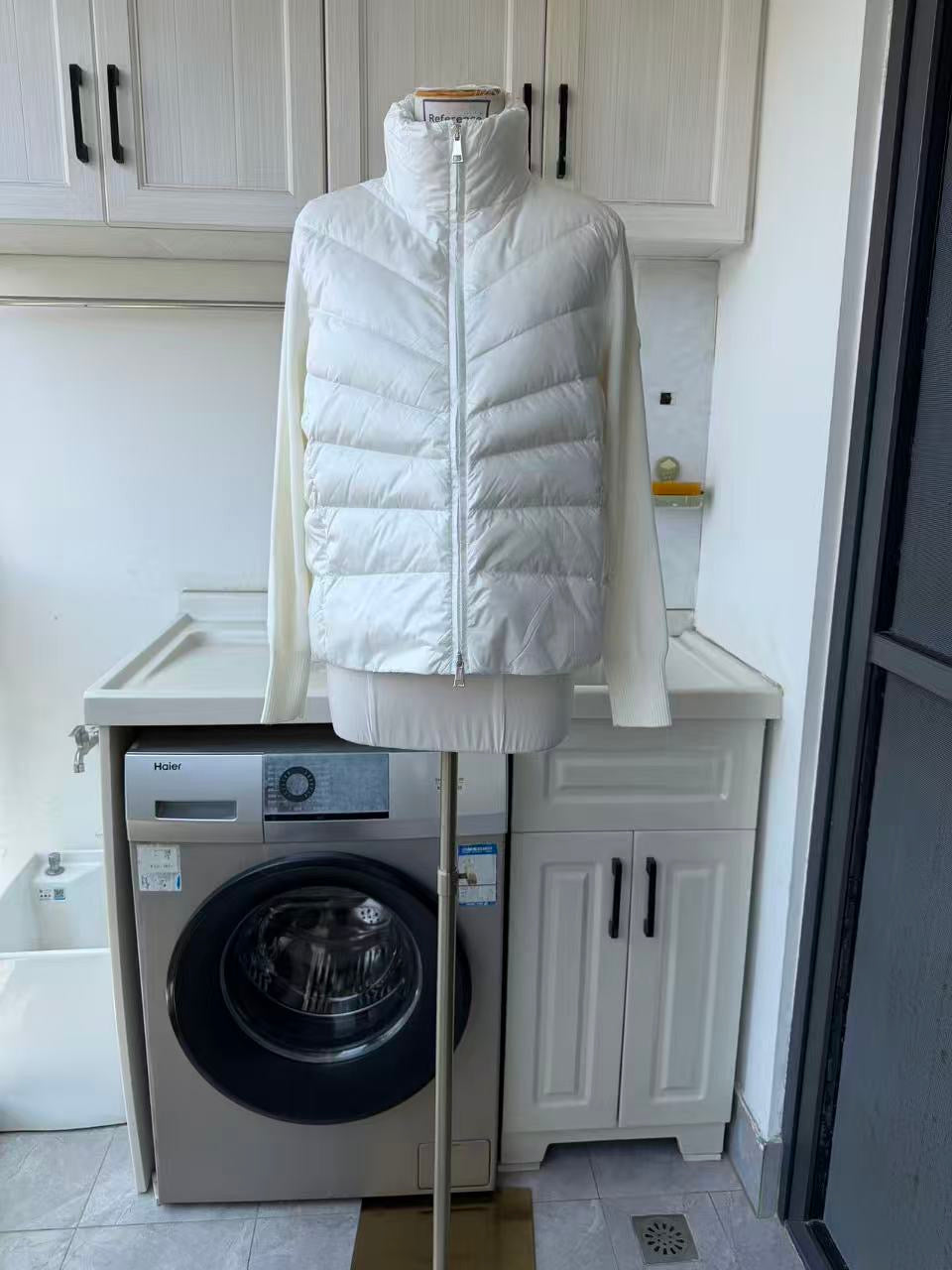 MC Padded wool zip up cardigan