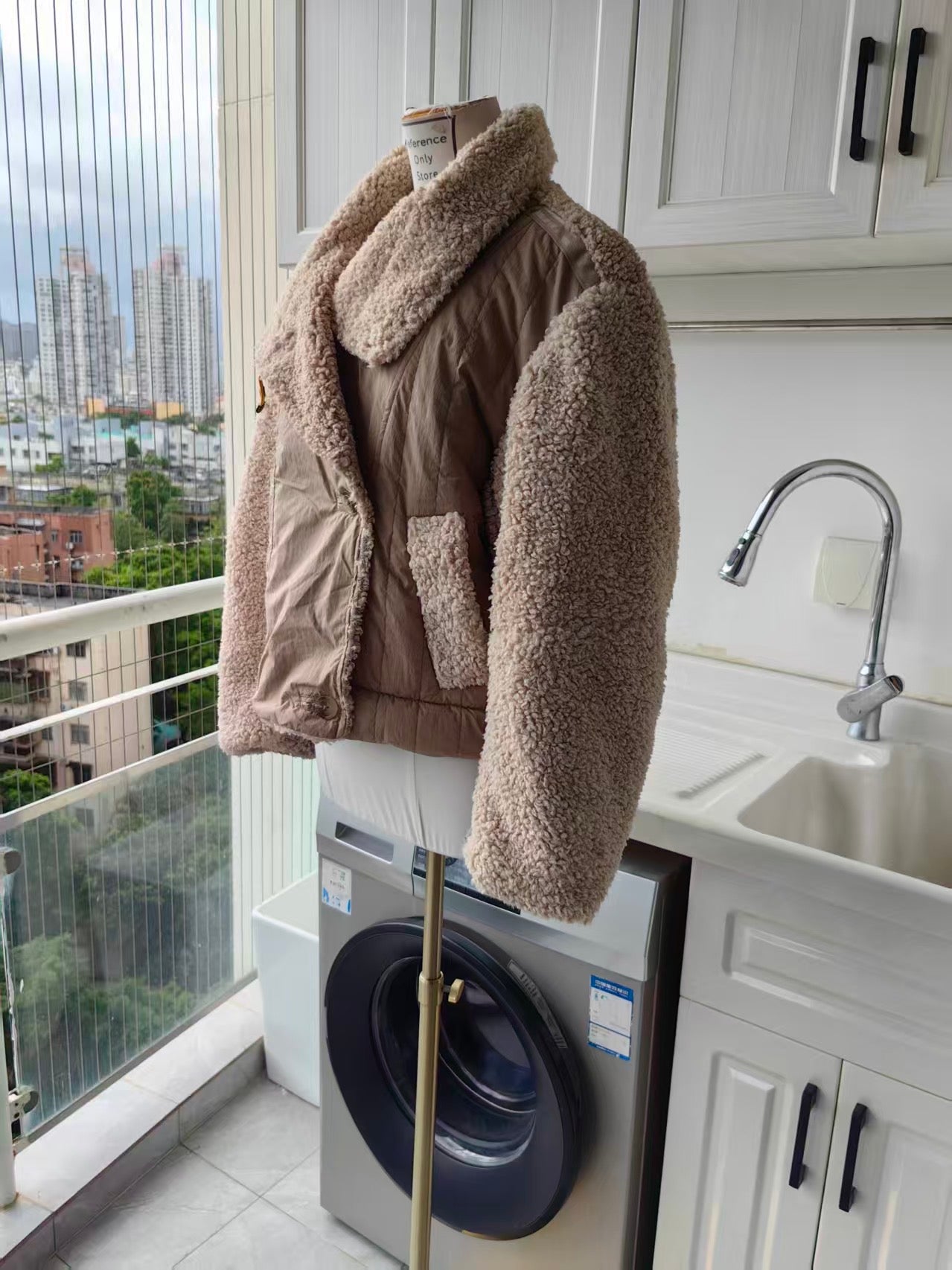 PJ Kaede cotton blend fleece bomber jacket