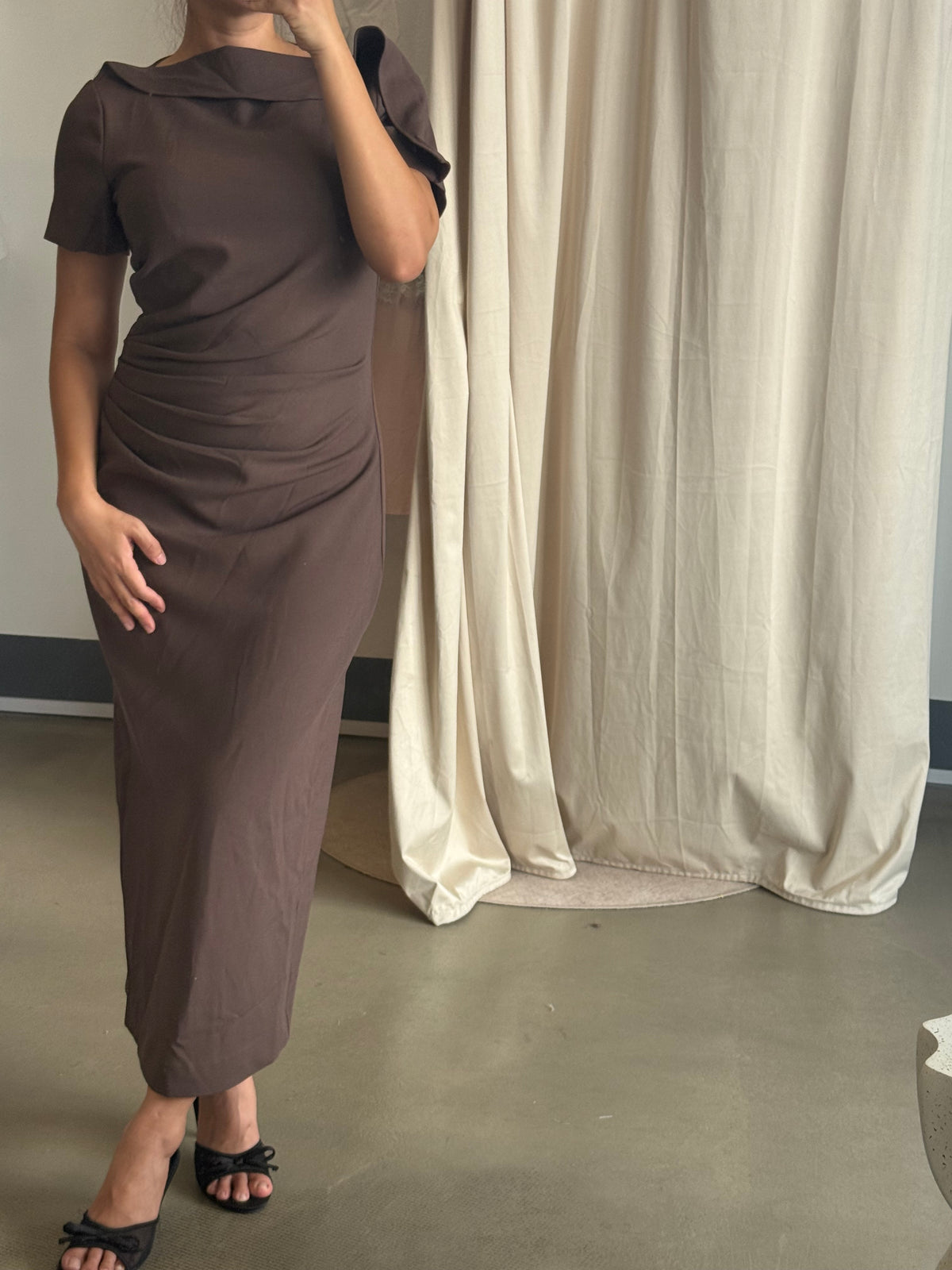 RS Hilary viscose blend midi dress