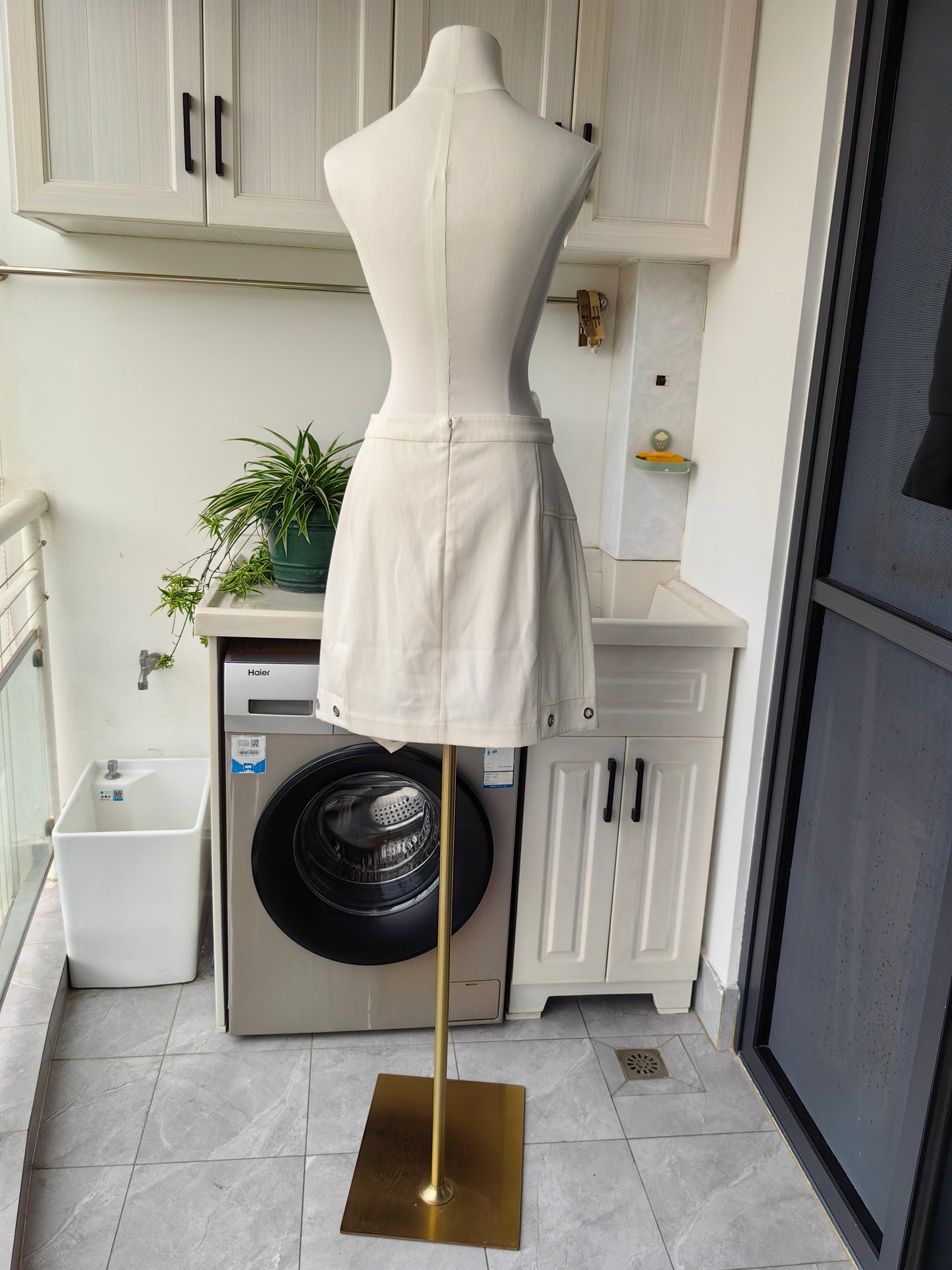 3.1 Deconstructed Utility Cotton Skirt with eyelets